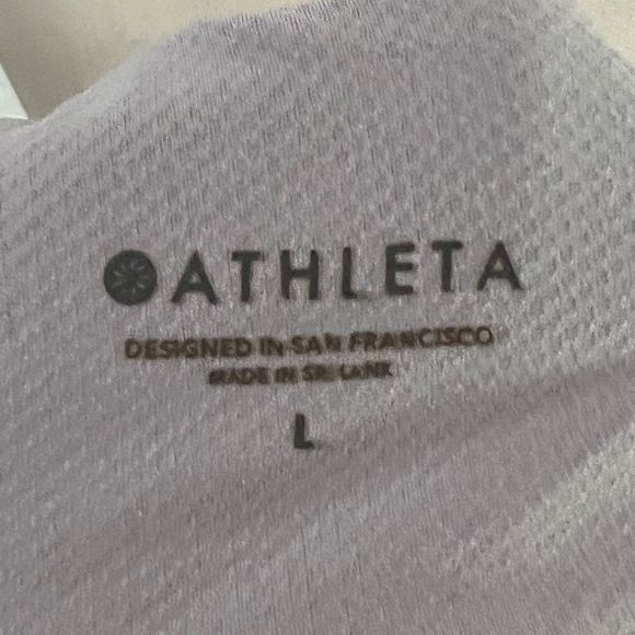 Athleta Exhale Sports Bra in Pink and Grey Watercolor Pattern - Picture 5 of 5